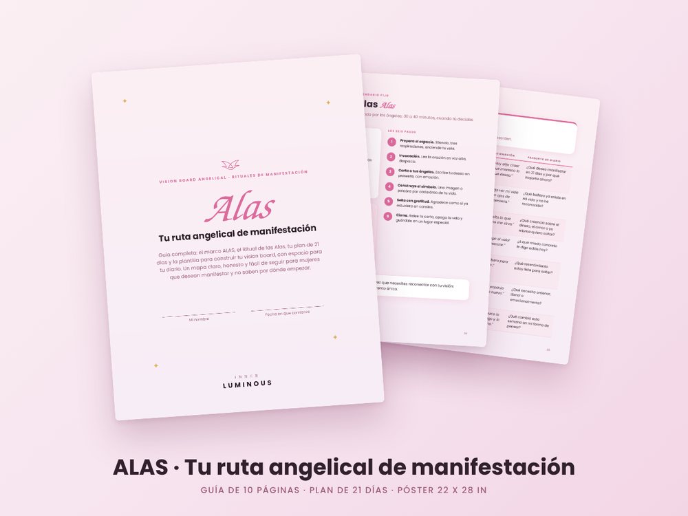 ALAS: tu ruta angelical de manifestación, guía completa de 10 páginas.