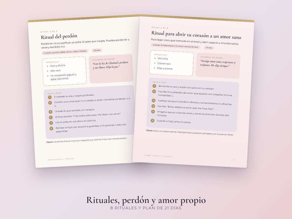 Rituales de amor propio y perdón