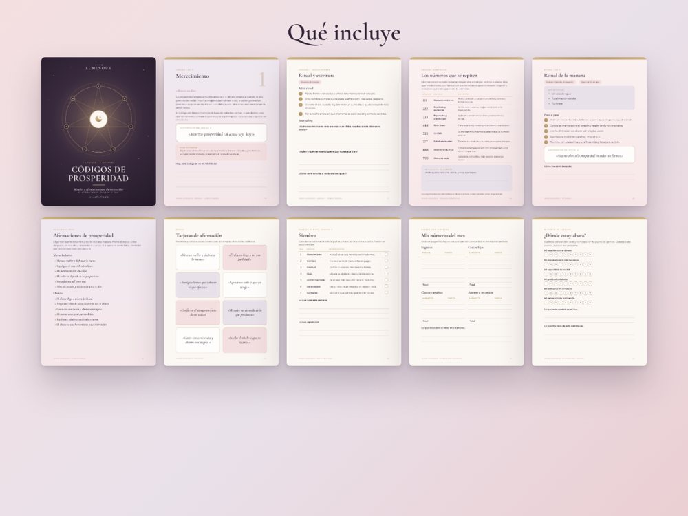 44 páginas: 7 códigos, 7 rituales, 30 afirmaciones y plan de 21 días.