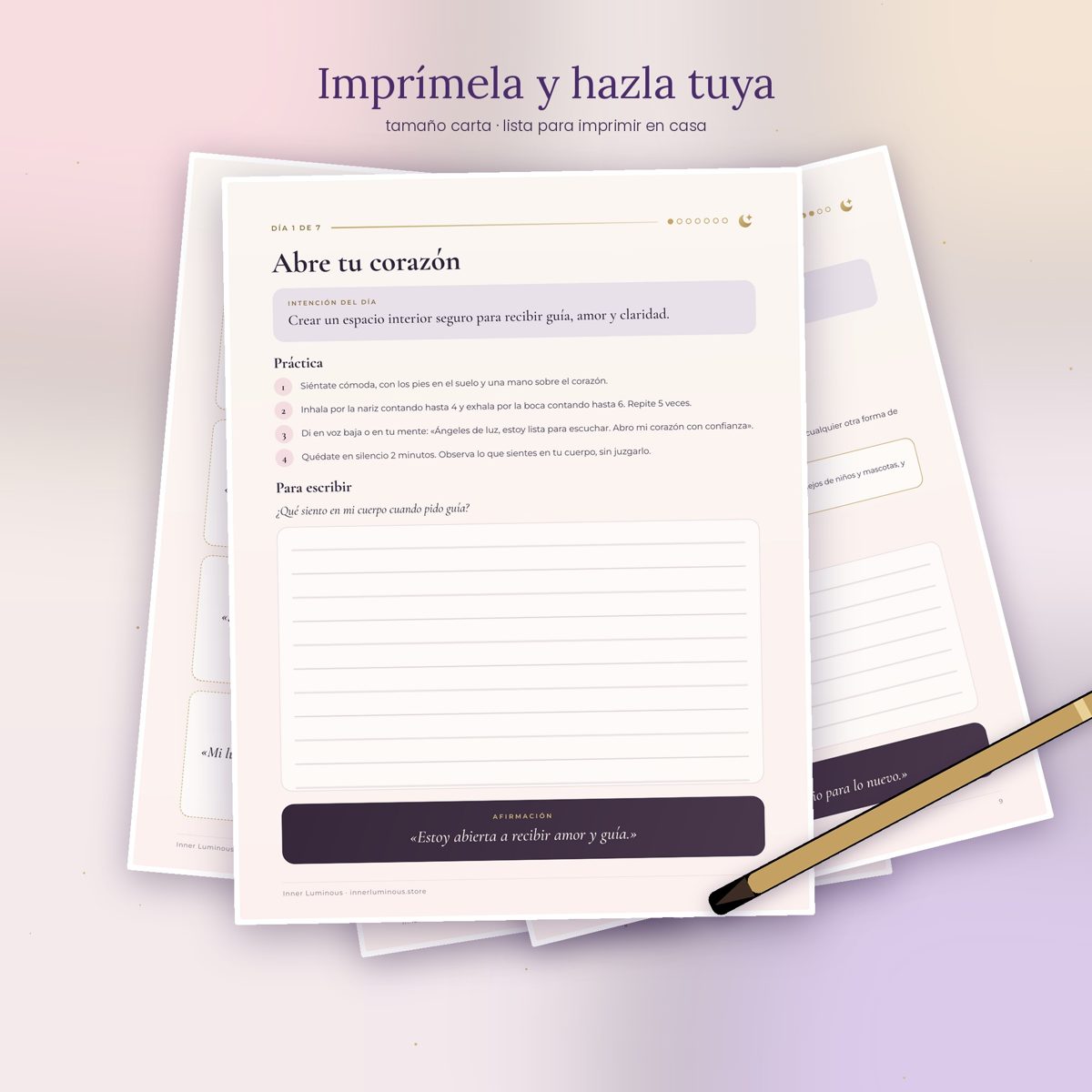 Imprímela en tamaño carta y hazla tuya.