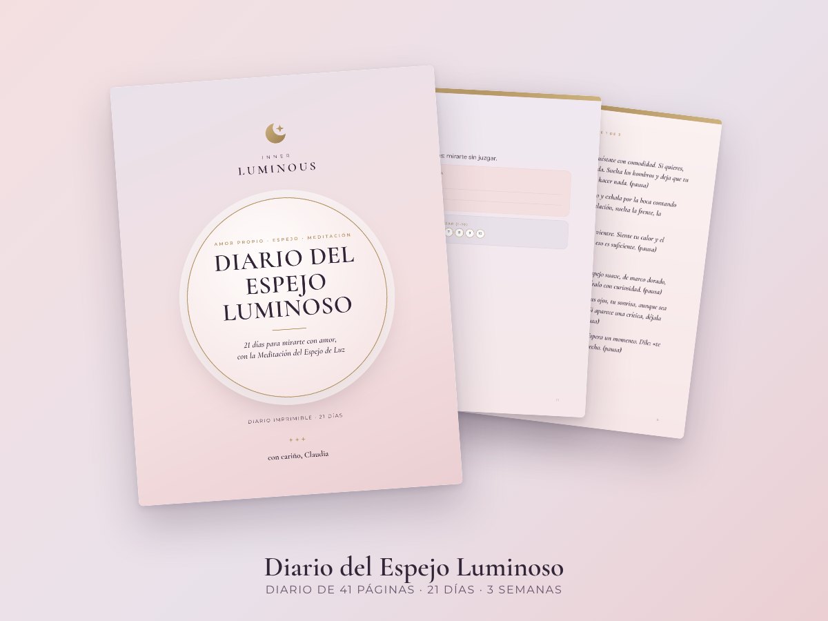 Diario del Espejo Luminoso: 41 páginas imprimibles.