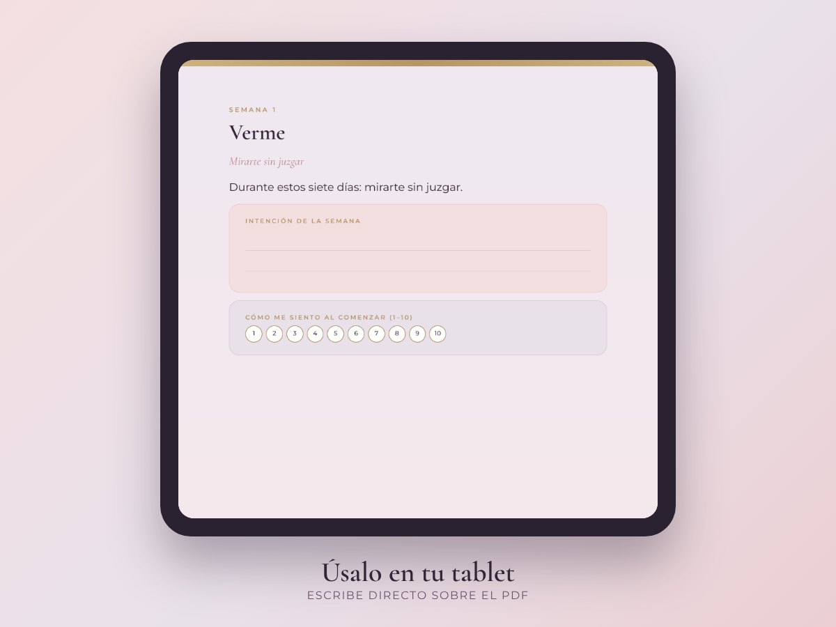 Meditación del Espejo de Luz con espacio para tu audio.