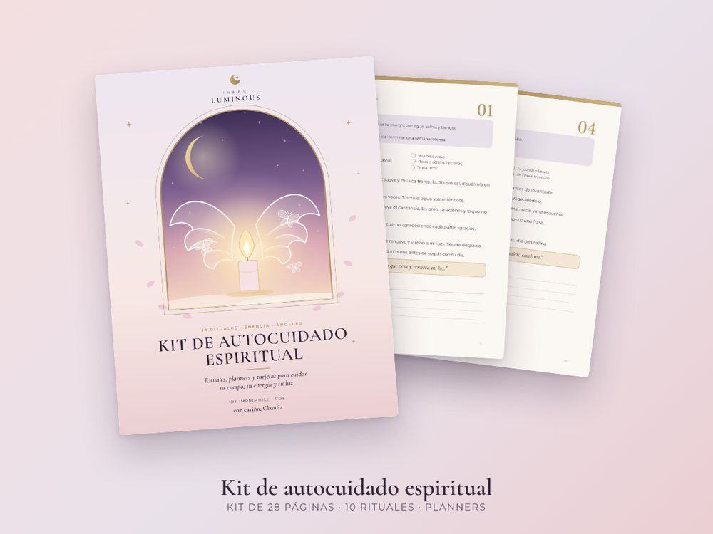 Kit de autocuidado espiritual: 28 páginas para imprimir.