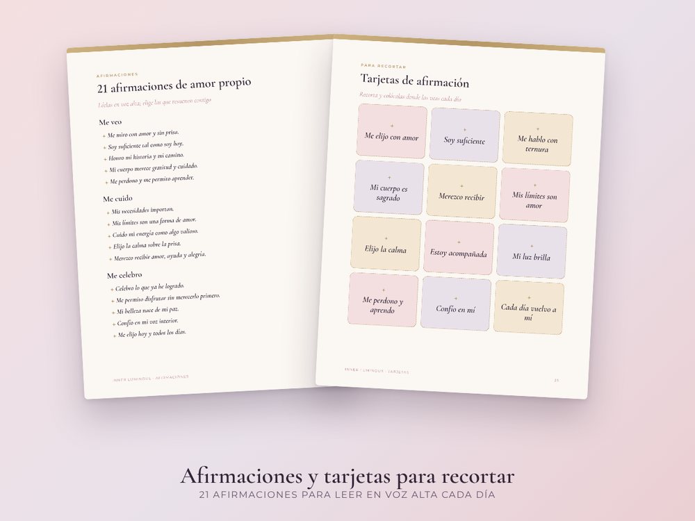 21 afirmaciones y 12 tarjetas para recortar.