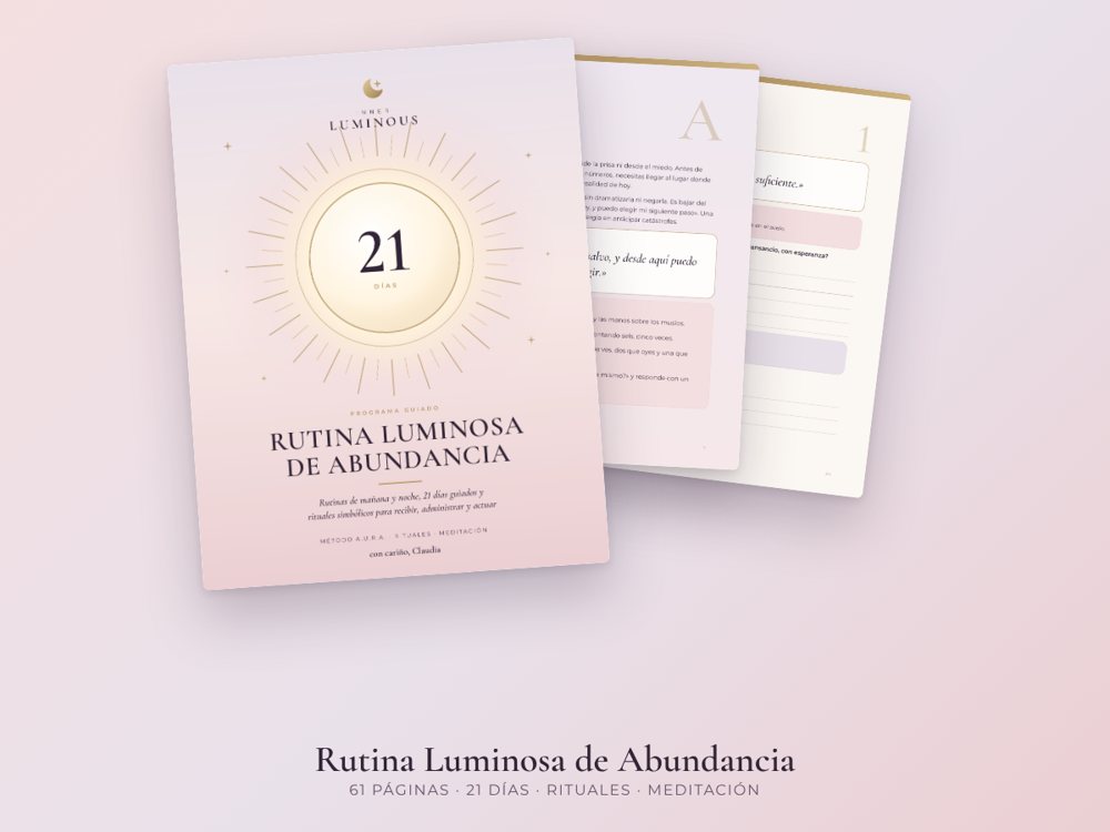 Rutina Luminosa de Abundancia: programa guiado de 21 días.