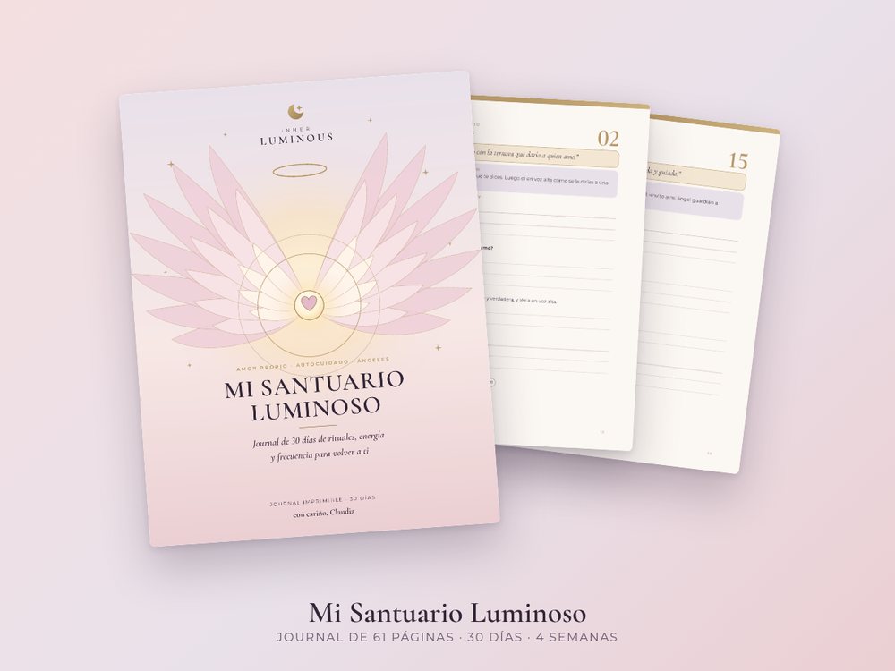 Mi Santuario Luminoso: journal imprimible de 61 páginas.