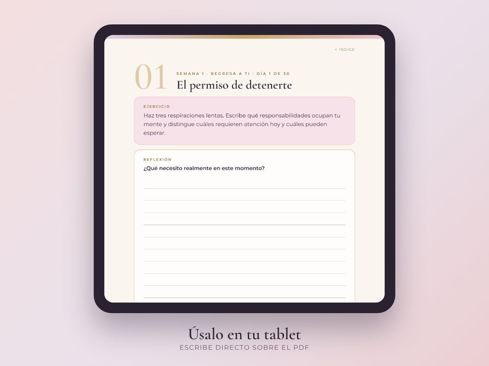 Navegación interna del journal digital.