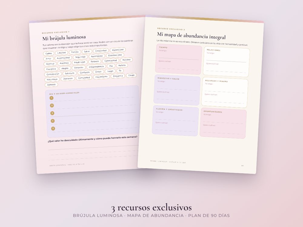 Tres recursos exclusivos.